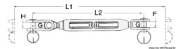 Napenjalec vzvodje vilice določen 3/8 "kabla 5 mm